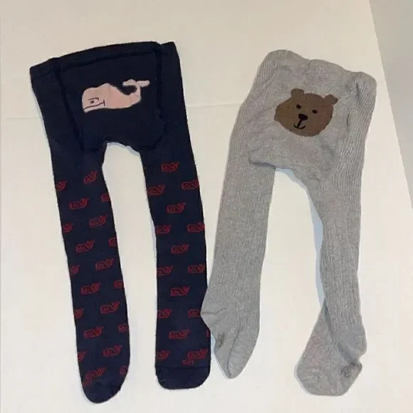 Baby Gap Bear Whale Cable Knit Tights 24M-2T