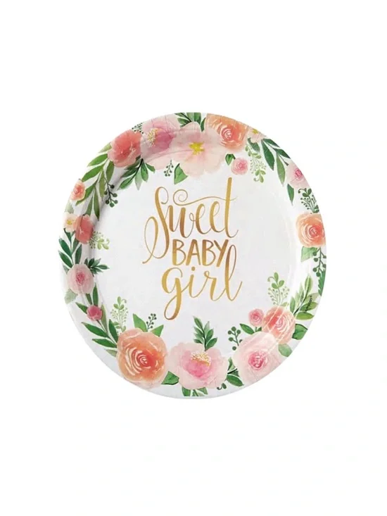 AMSCAN Floral Dessert Plates 8 Per Package