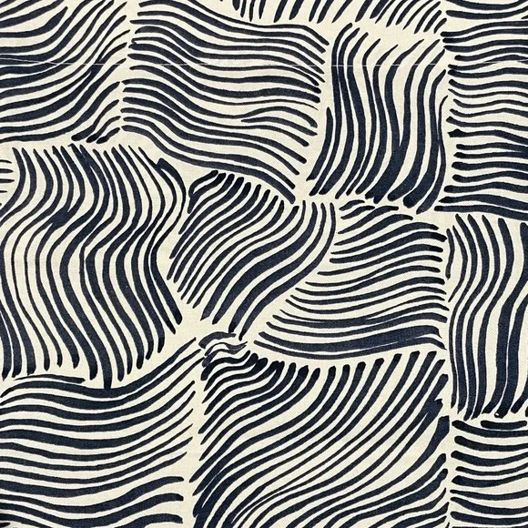 West Elm Navy & White drapery panels. 48”x 84” Two (2) panels
