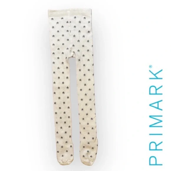 Primary Silver Star White Tights, Size 18-24 M, MSRP $10
