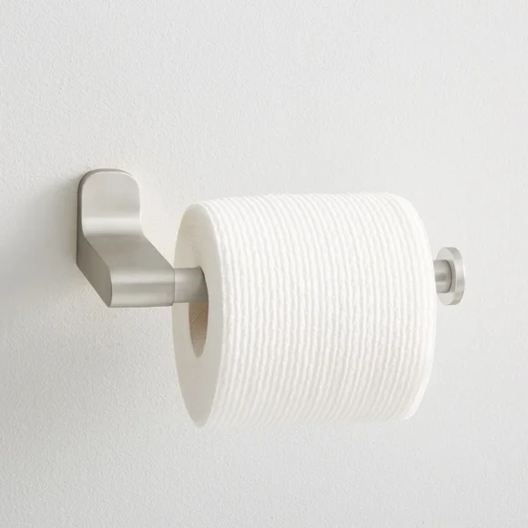 NIB West Elm Mid Century Toilet Paper Holder Brushed Nickel