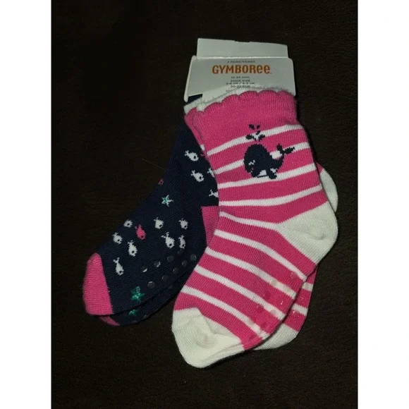 Gymboree stripes and anchors whale fish socks sz 12 24 months shoe size 5 6‎ nwt