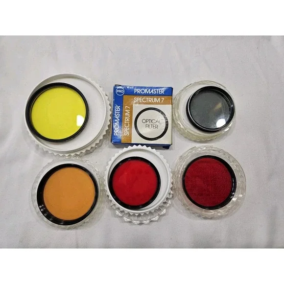 Lot Of Six Camera Filter Lenses Vemar Hoya Tiff Vivitar
