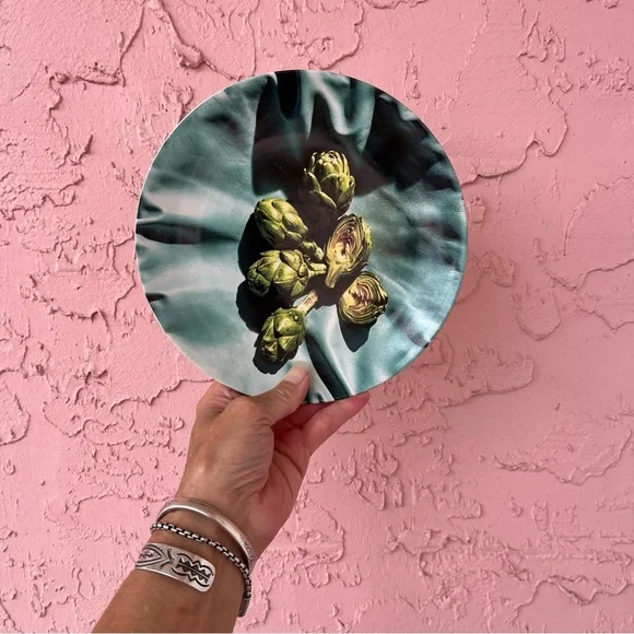 Gather + West Elm Salad Side Plate Still Life Artichoke Wall Hanging Art
