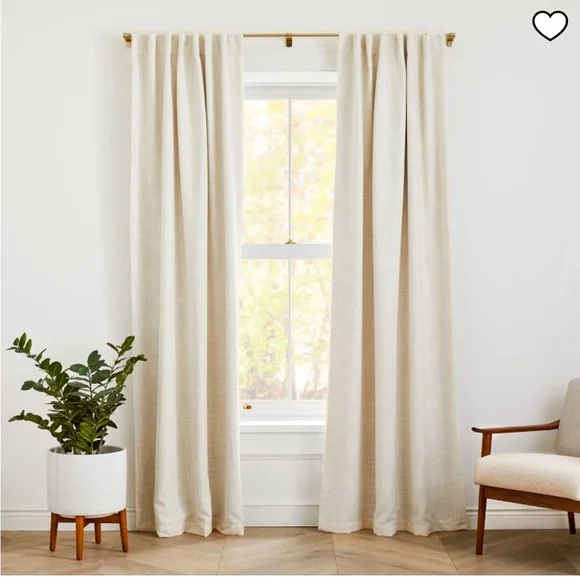 ⭐️🌴West Elm Contour Metal Rod, Polished Nickel, 60