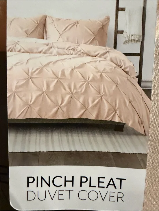 Pinch Pleat Duvet Cover - Blush Pink