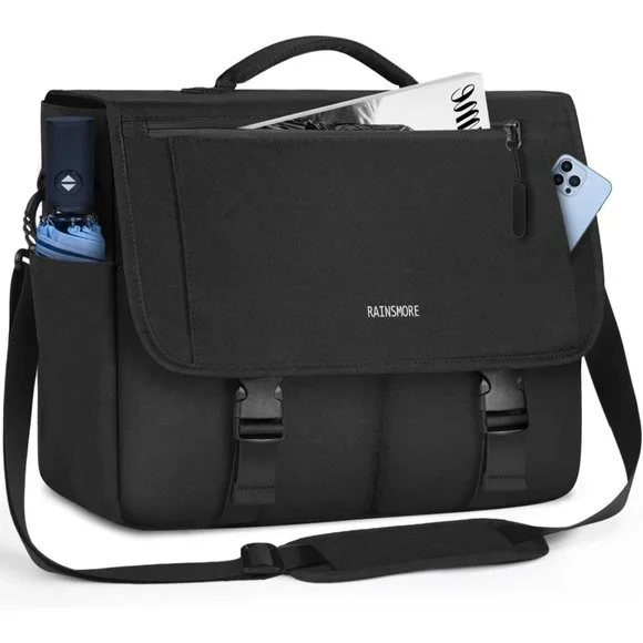 Men Messenger Bag Office Work bag Black