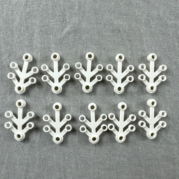 LEGO 2423 Small WHITE Tree Leaf Branch Limb Forest Castle Market Snow Lot of 10