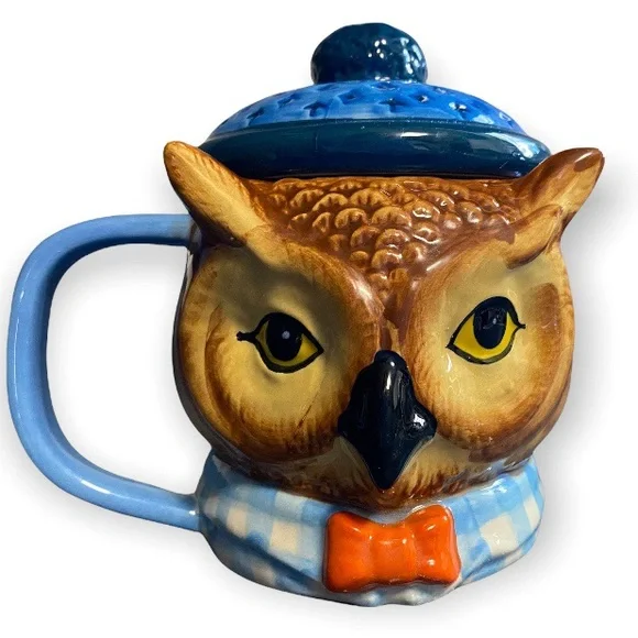 Rachel Kozlowski Artist Designer Owl Mug With Lid Top West Elm Dapper Animal