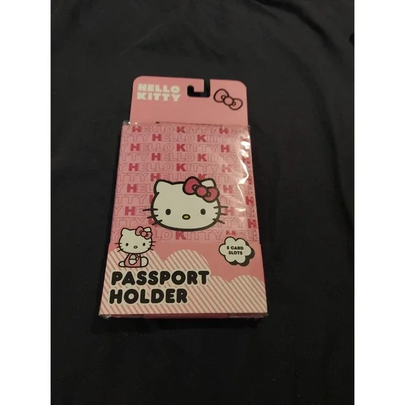 New‎ Pink Sanrio Hello Kitty Passport Holder Travel Wallet Luggage ID Document