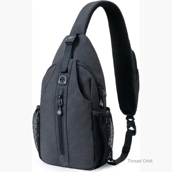 Anti-Theft Crossbody Sling Bag with USB Port RFID Blocking Adjustable Strap