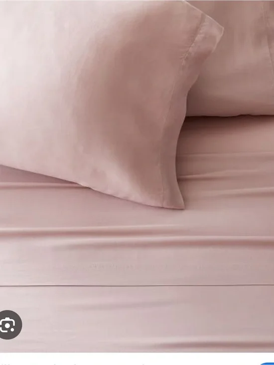 Bed sheets set King West Elm + 6 pillow cases Silky Tencil Pale pink PriceFirm!