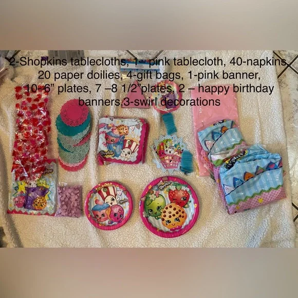 Shopkins Kids Birthday Party Set