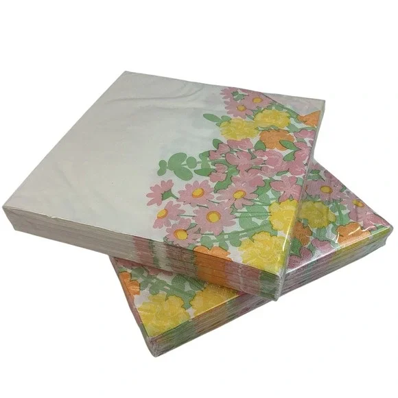 Spritz Floral Lunch Napkins 2 Pack 30 Ct Each Cream Ivory Spring Party