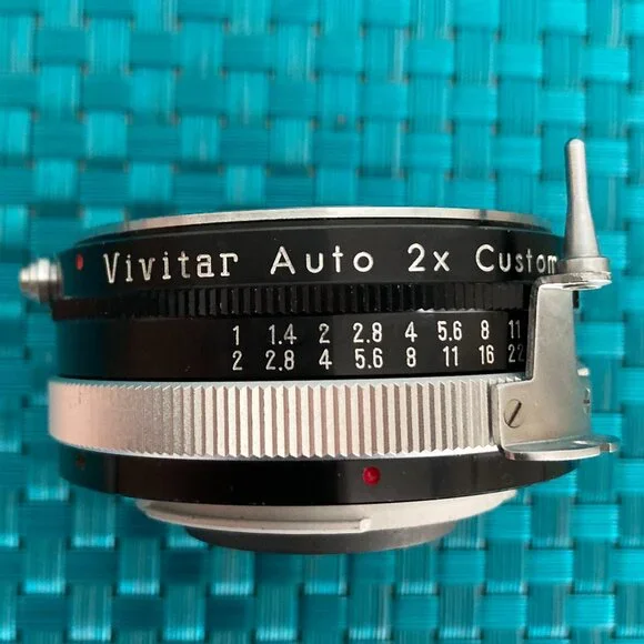 Vintage Vivitar Auto 2x Custom Tele-Converter Model 2x-3