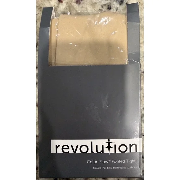 Revolution Dancewear Color-Flow Footed Tights Size SC Small Child Natural NIP