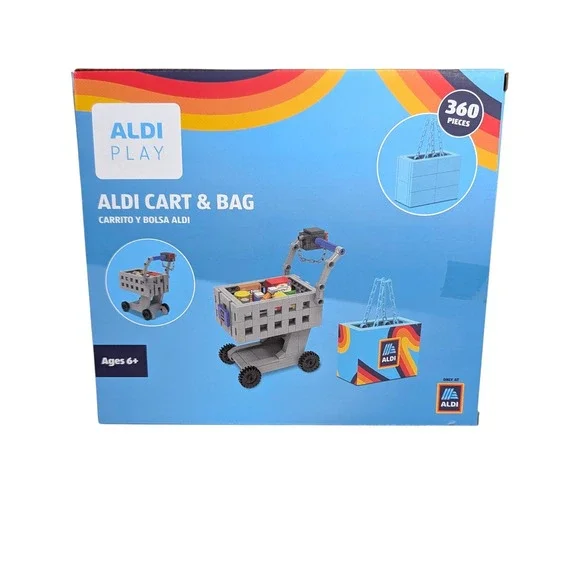 Aldi Play Building Blocks‎ Cart and Bag Toy 360 Pieces Ages 6+ Brand New