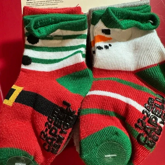 Capelli of New York Kids Holiday Socks - Green, Red, Black