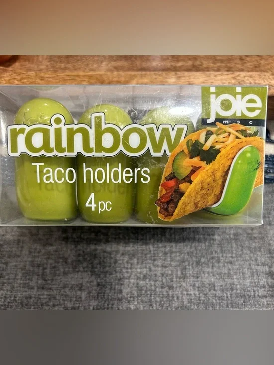 Rainbow Green Taco Holders - 4 Pc