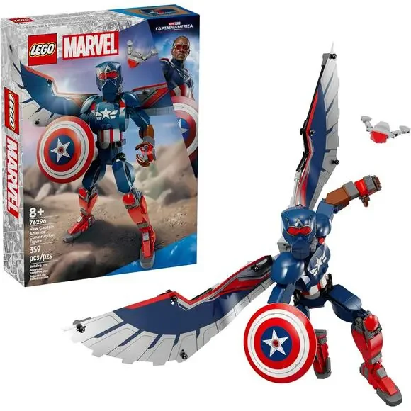 LEGO Marvel New Captain America Construction Figure - Buildable