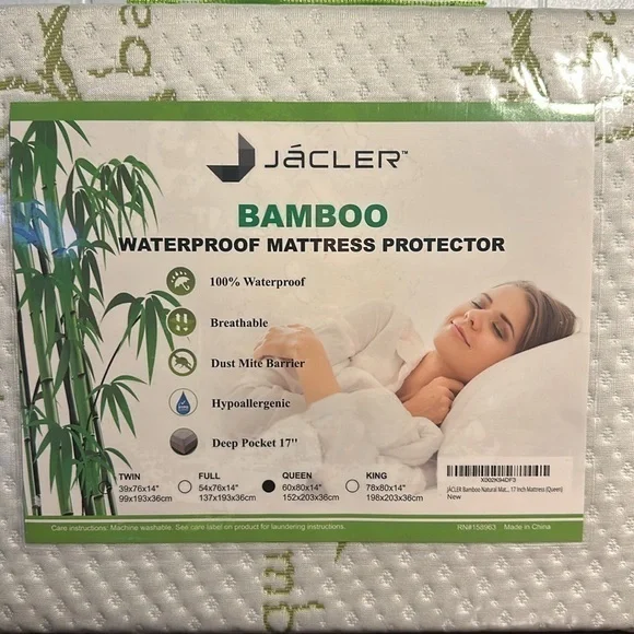 Jacler Bamboo Waterproof Mattress Protector