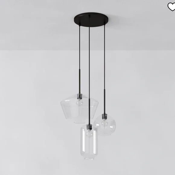 West Elm Sculptural 3-Light Chandelier Antique Bronze(Globe not included)