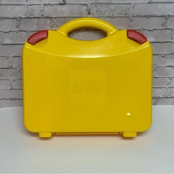 LEGO Storage Case Yellow Hard Plastic Latching Empty Storage Box Divider