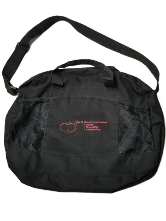 Gemline School Messenger Bag Black Teacher Tote Shoulder Bag Laptop Carryall