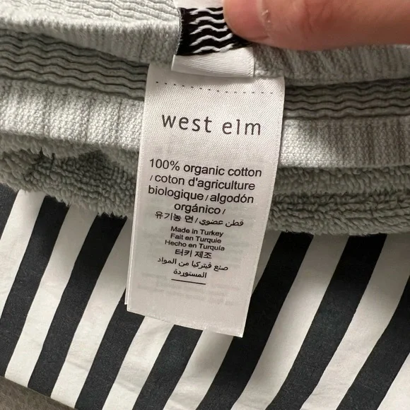 West elm organic cotton large bath towel