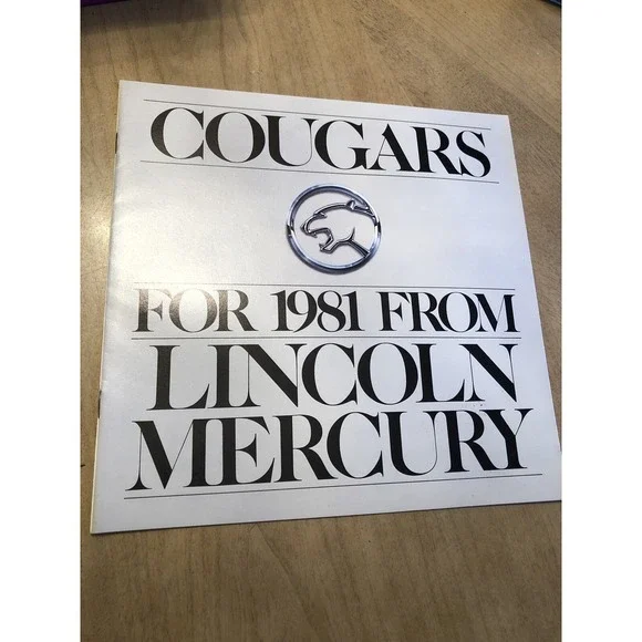 1981 Lincoln-Mercury Cougars XR-7 Inspired Sedan 3.3 Liter AT Car Sale Brochure