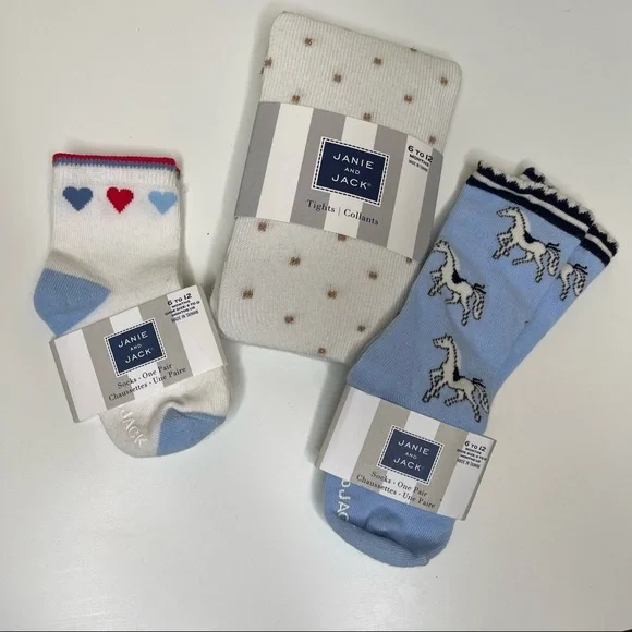 Janie And Jack sick and tights bundle