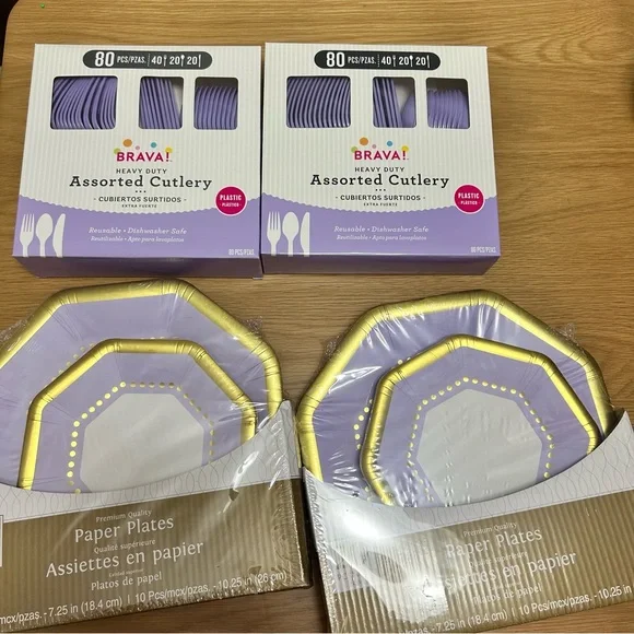 Lavender party supplies bundle