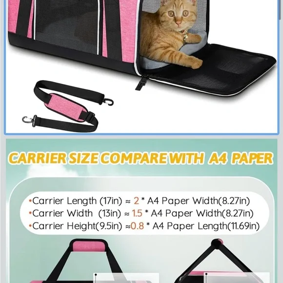 Pet Carrier for Cats - Pink