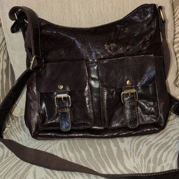 Rowallan Dark Brown Leather Crossbody
