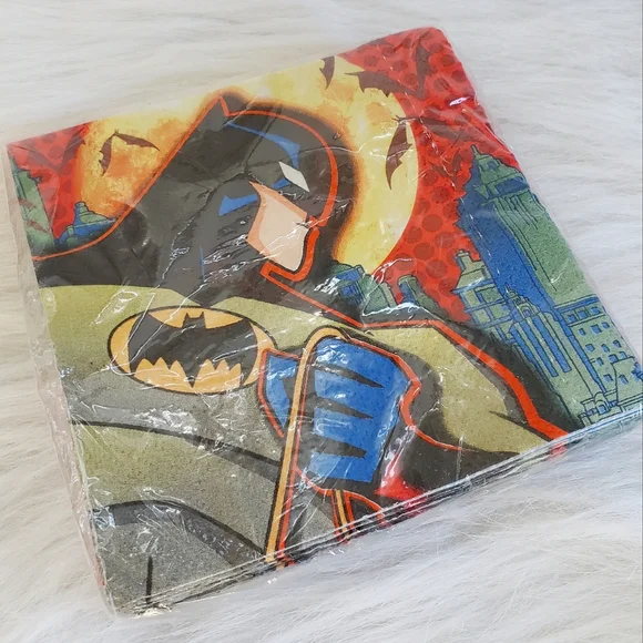 Vintage Batman Cartoon Napkins Party Favors NWT sealed Hallmark