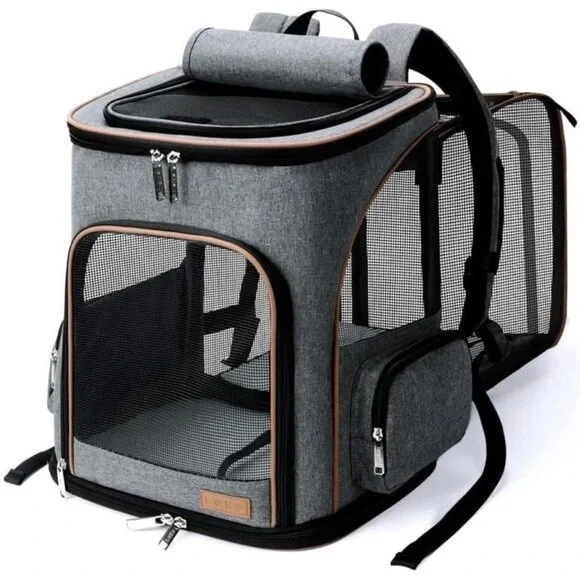 Pet Backpack Carrier Extra Large Expandable Cat Backpack Airline Approved Dog Ca