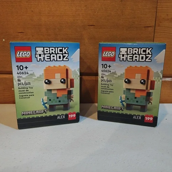 Set of 2 LEGO ALEX BRICKHEADZ ‎ (40624) New Factory Sealed Retired Minecraft ZC1