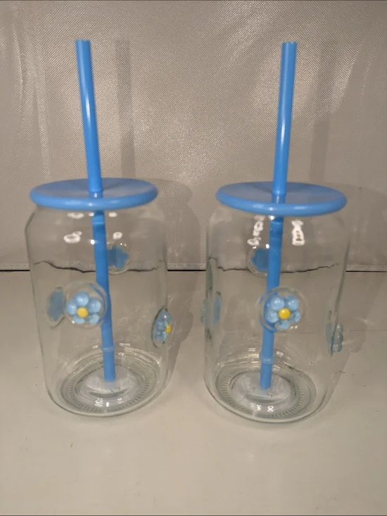 Custom Order - 5 Tumblers - 2 Blue, 2 Pink, 1 Yellow