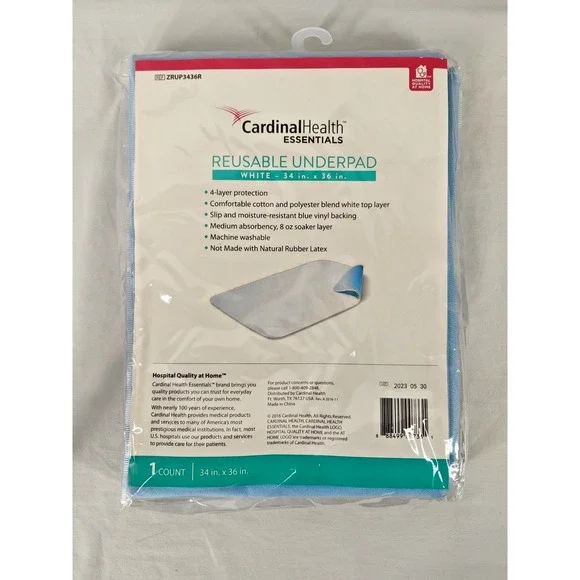 NEW Cardinal Health Reusable Underpad Bed Pad‎ for Incontinence 34