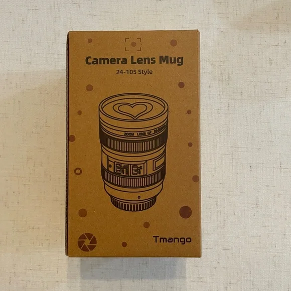 ➡️ Tmango Camera Lens Mug - Black and Brown