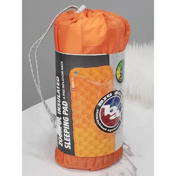 NEW Big Agnes Zoom UL Insulated Sleeping Pad Amber Glow Size 25x72