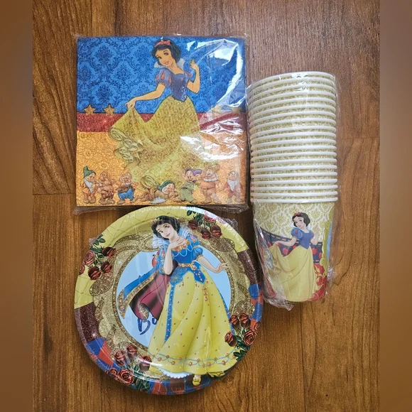 Princess Snow White Party Set - Yellow and Blue
