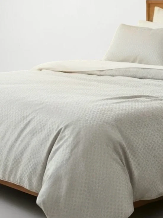 Crushed washed velvet silver gray embossed with sliver design Duvet Cover Set