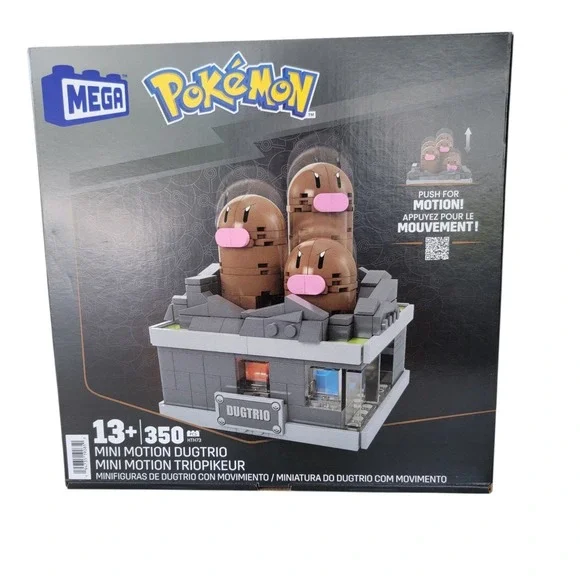 Pokémon Mega Dugtrio Building Set 350 Pcs Kids Brown New Motion