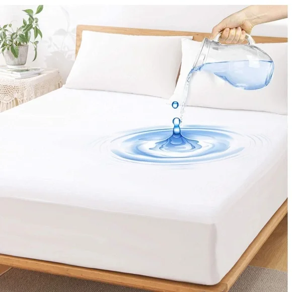 Premium Waterproof Mattress Protector - White 2-Pack