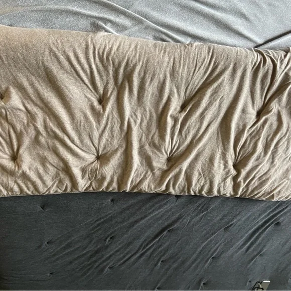West Elm Mocha and Dark Charcoal Reversible Comforter Quilt Full/Queen