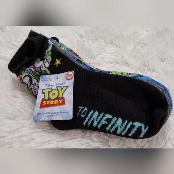 Disney Toy Story 5 Pair Multi-Pack Socks Boy Shoe Size 7-10