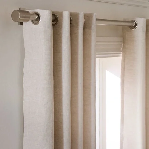 European Flax Linen Blackout Grommet Curtain 48x108