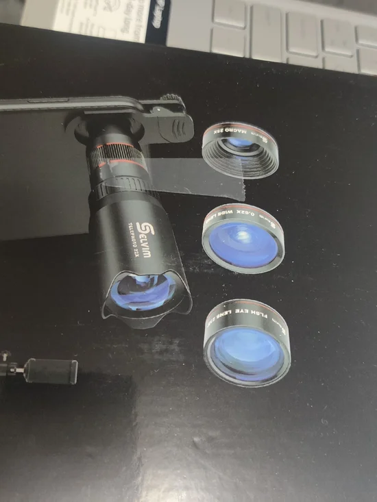 Elvi Black Smartphone Lens & 12x Zoom Monocular Kit
