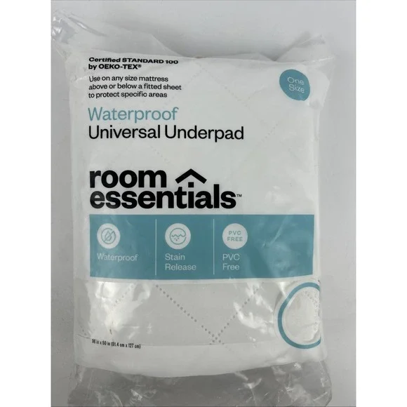 Room Essentials Universal Waterproof Mattress‎ Underpad One Size 50